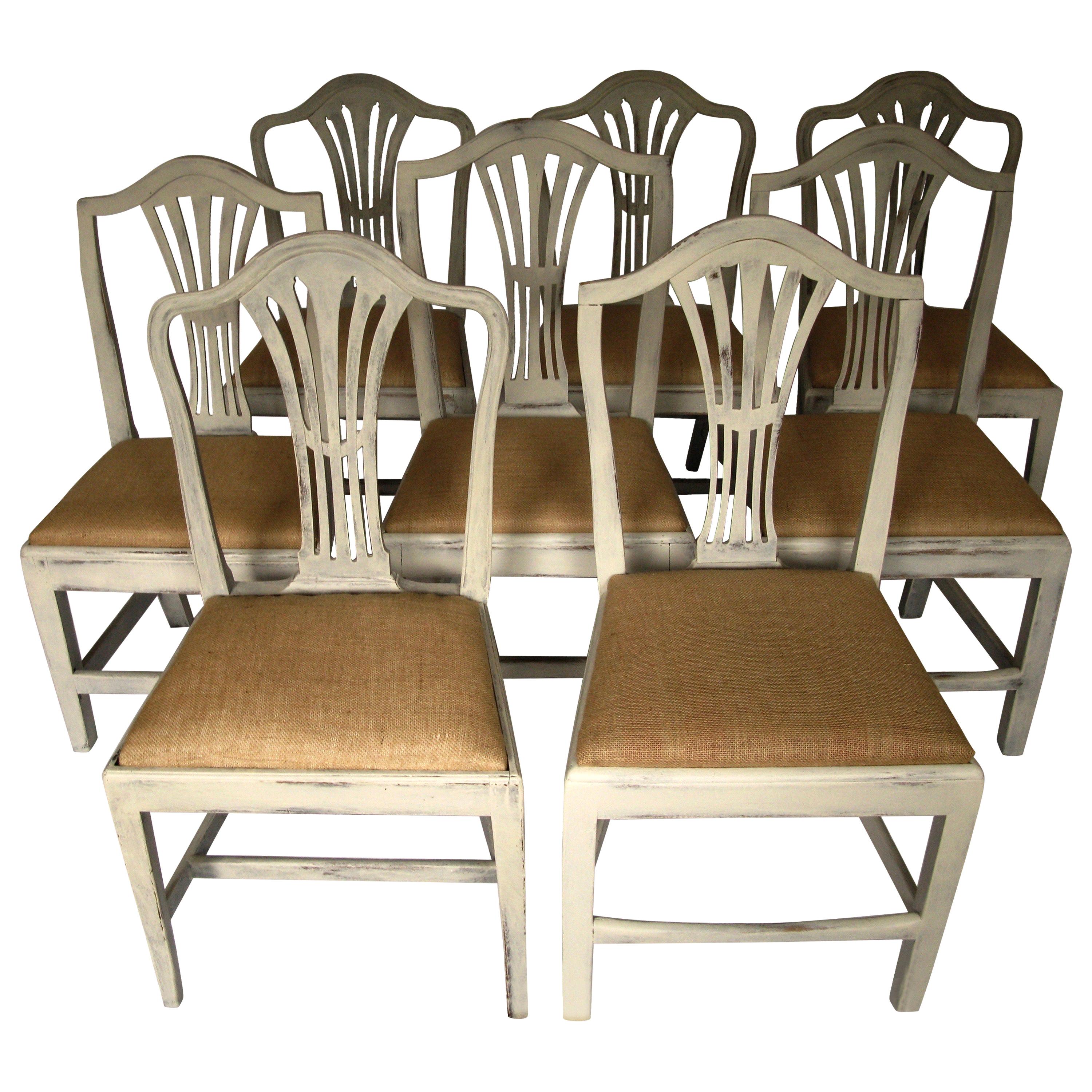 Harlequin Set of 8 Antique Chairs, Early 19th Century, England, Decorative