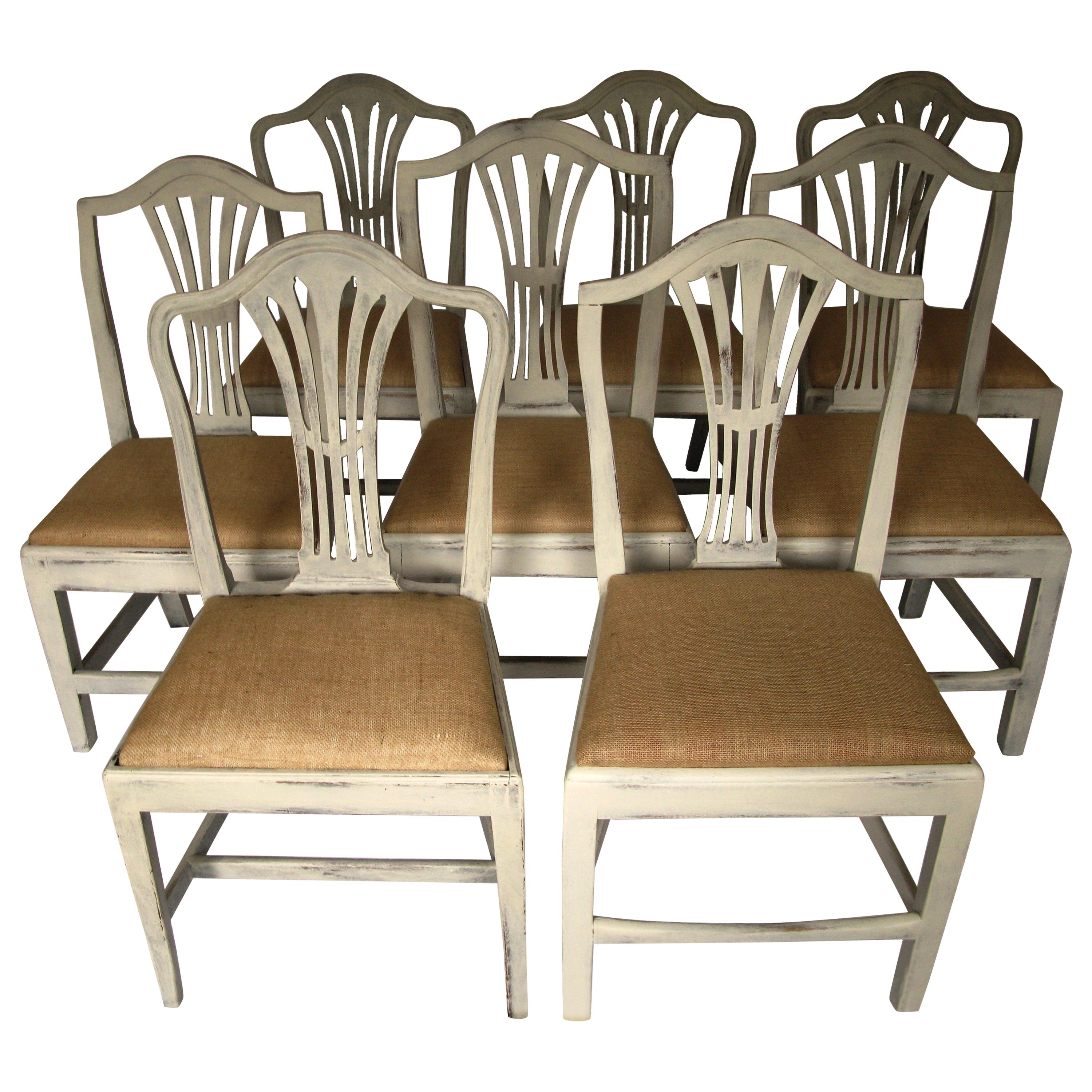 Harlequin Set of 8 Antique Chairs, Early 19th Century, England, Decorative 