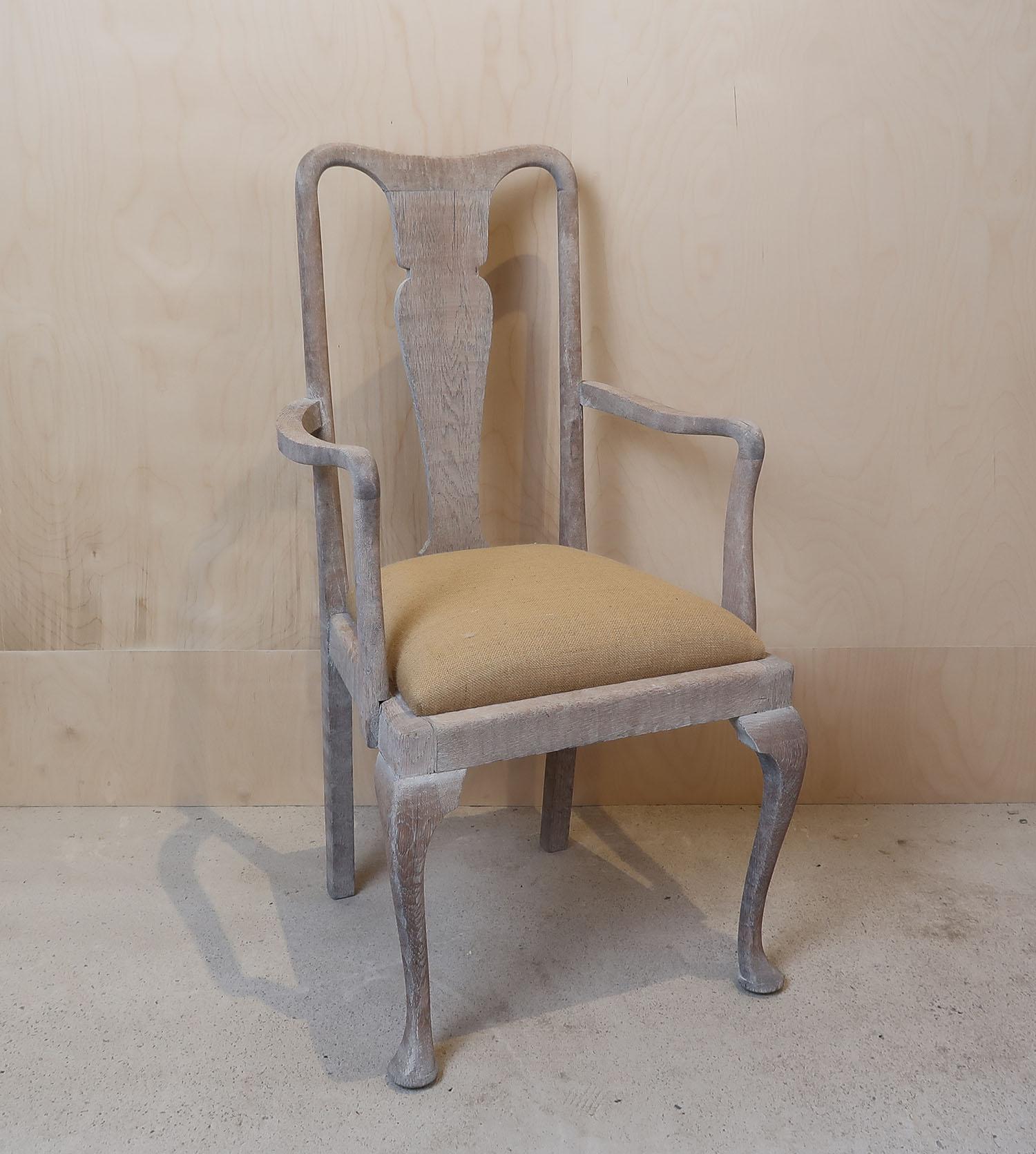 Limed Harlequin Set of 8 Antique Gustavian Style Urn Back Dining Chairs