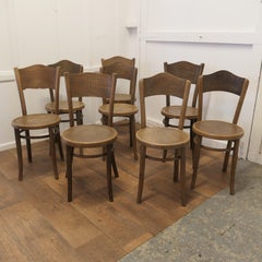 Harlequin Set di 8 sedie francesi da bistrot o da caffè in bengala