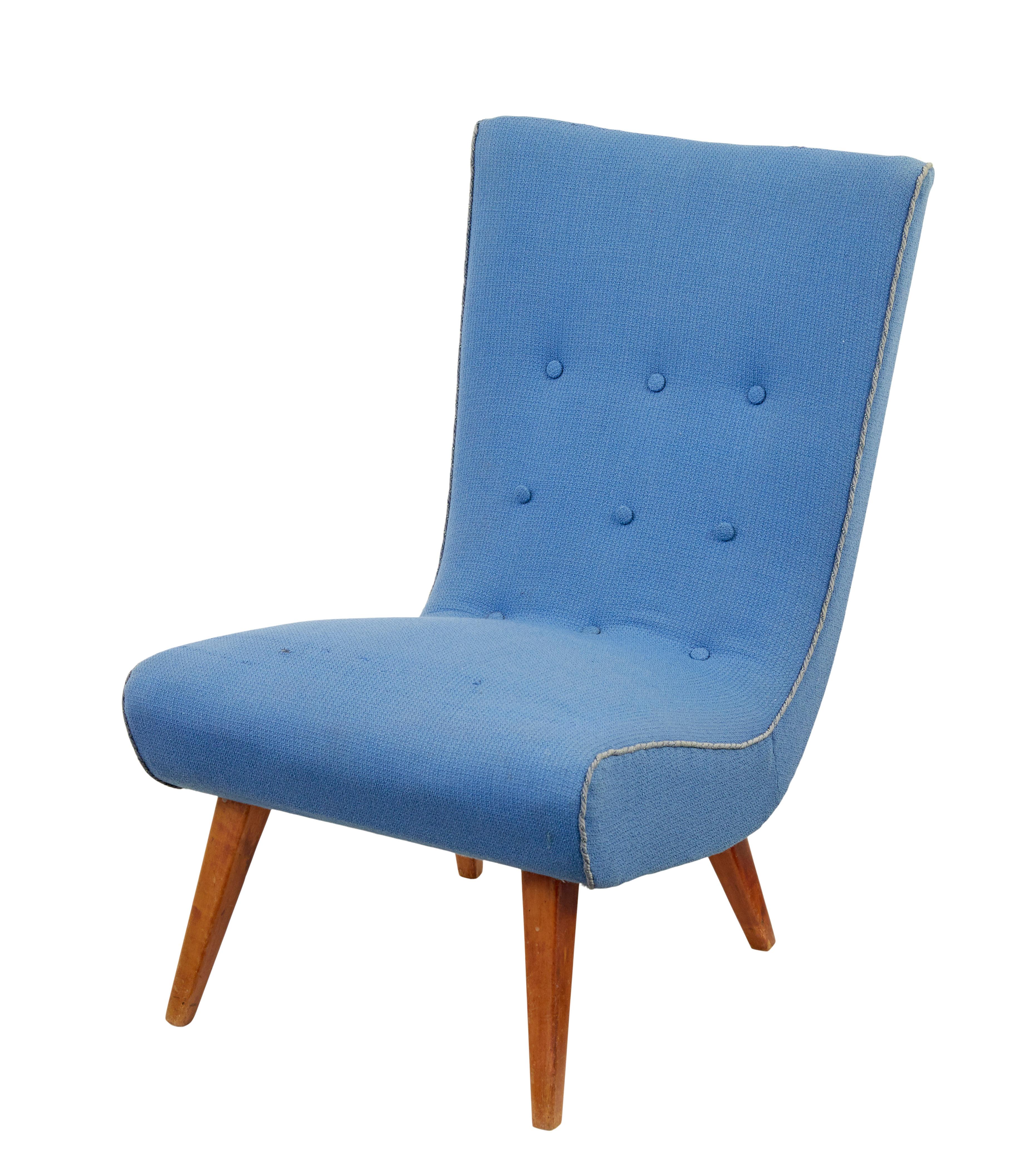 Harlequin set of 8 Scandinavian modern lounge chairs For Sale 7