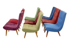 Harlequin set of 8 scandinavian modern lounge chairs