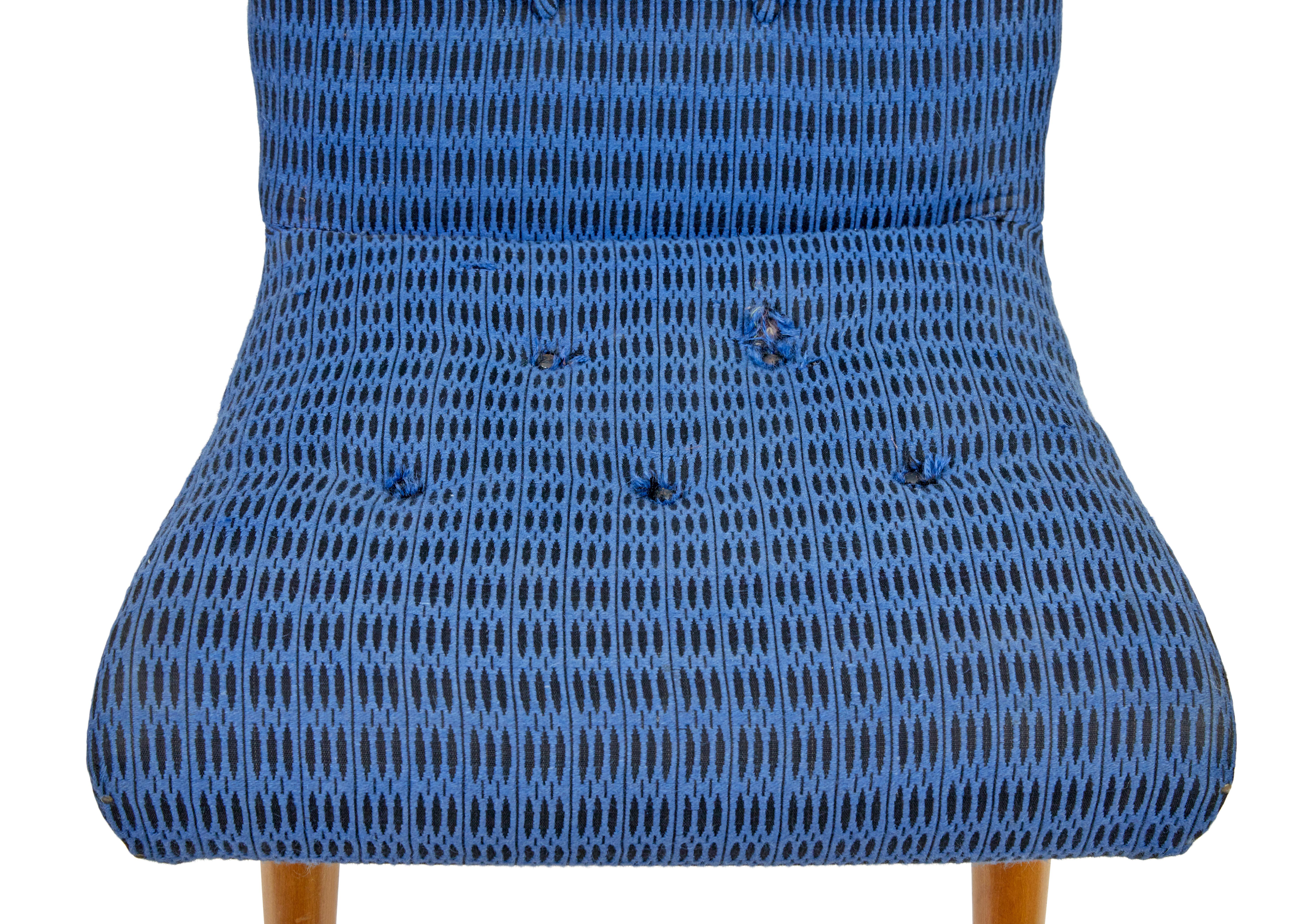 Fabric Harlequin set of 8 Scandinavian modern lounge chairs For Sale