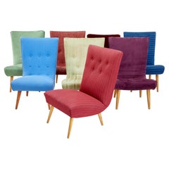 Harlequin Set of 8 Scandinavian Modern Lounge Chairs
