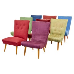 Set di 8 sedie da salotto moderne scandinave Harlequin