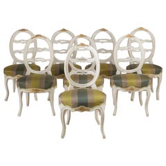 Harlequin Set of Eight Swedish Dining Chairs, circa 1790