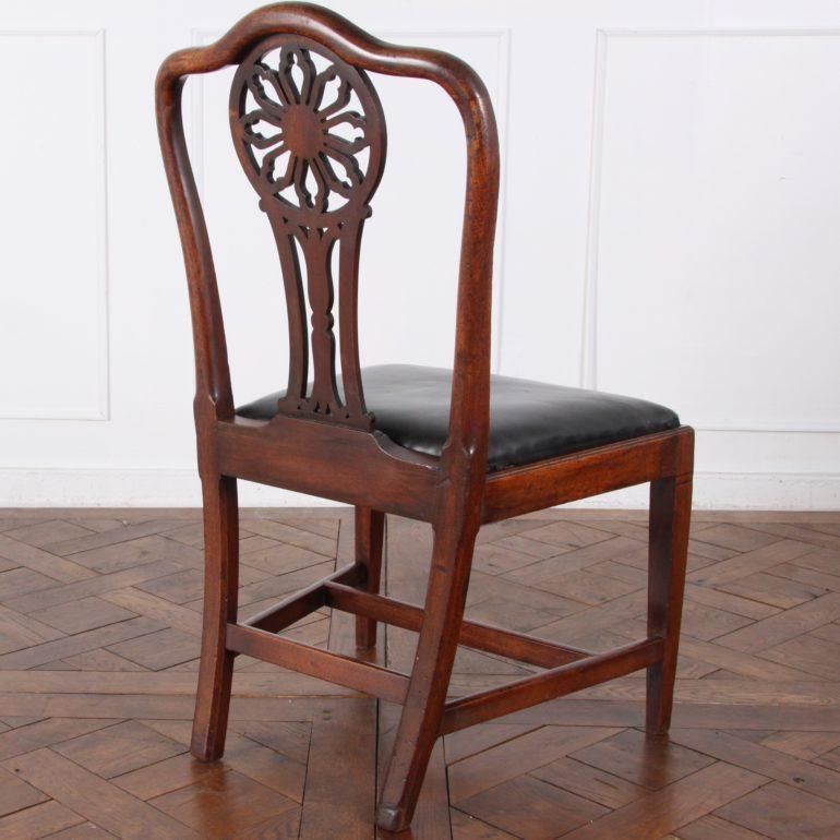 Hand-Carved ‘Harlequin’ Set of Georgian Mahogany Dining Chairs