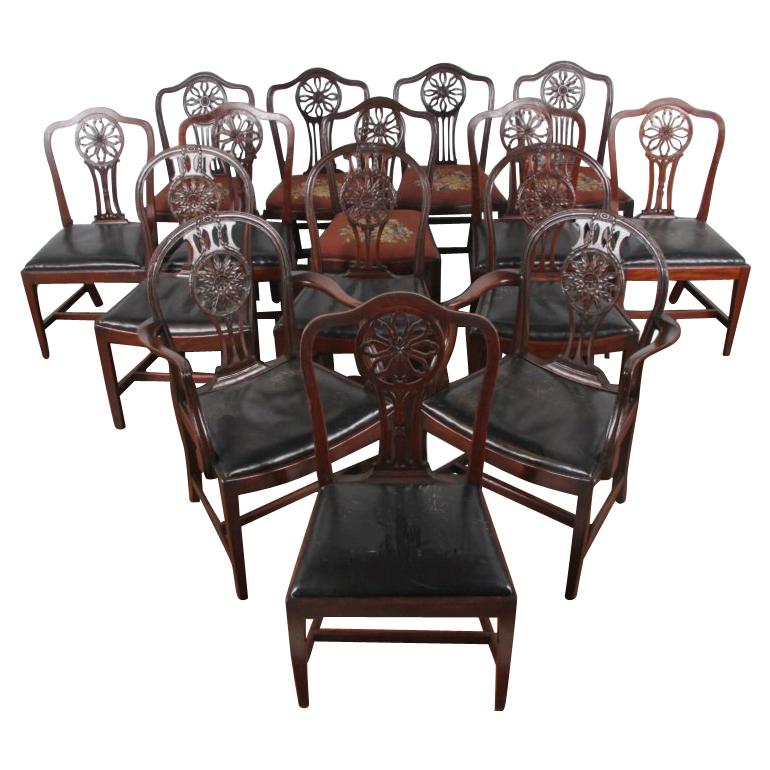 ‘Harlequin’ Set of Georgian Mahogany Dining Chairs