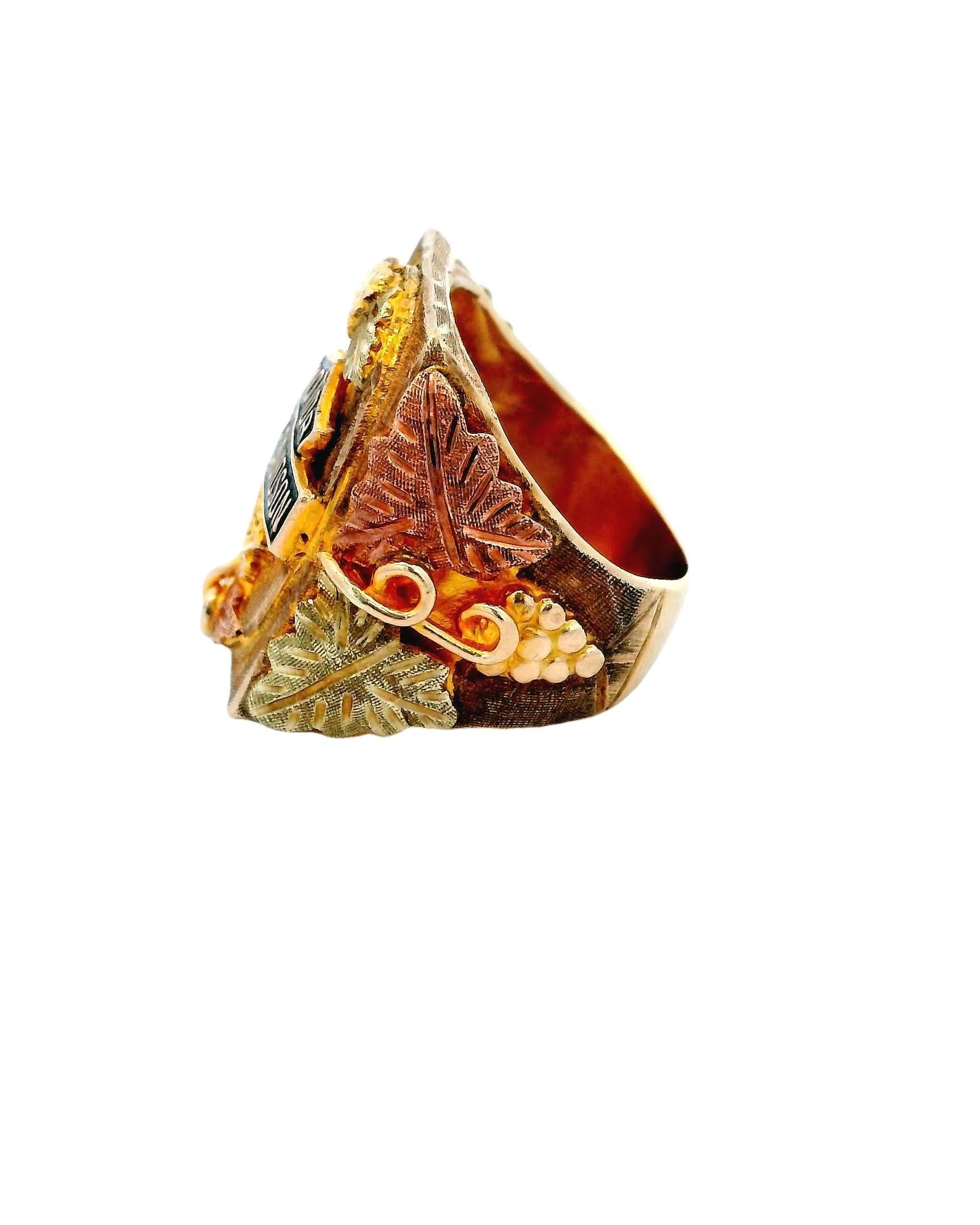 Harley Davidson Bague multicolore 10 carats Bon état - En vente à Great Neck Plaza, NY