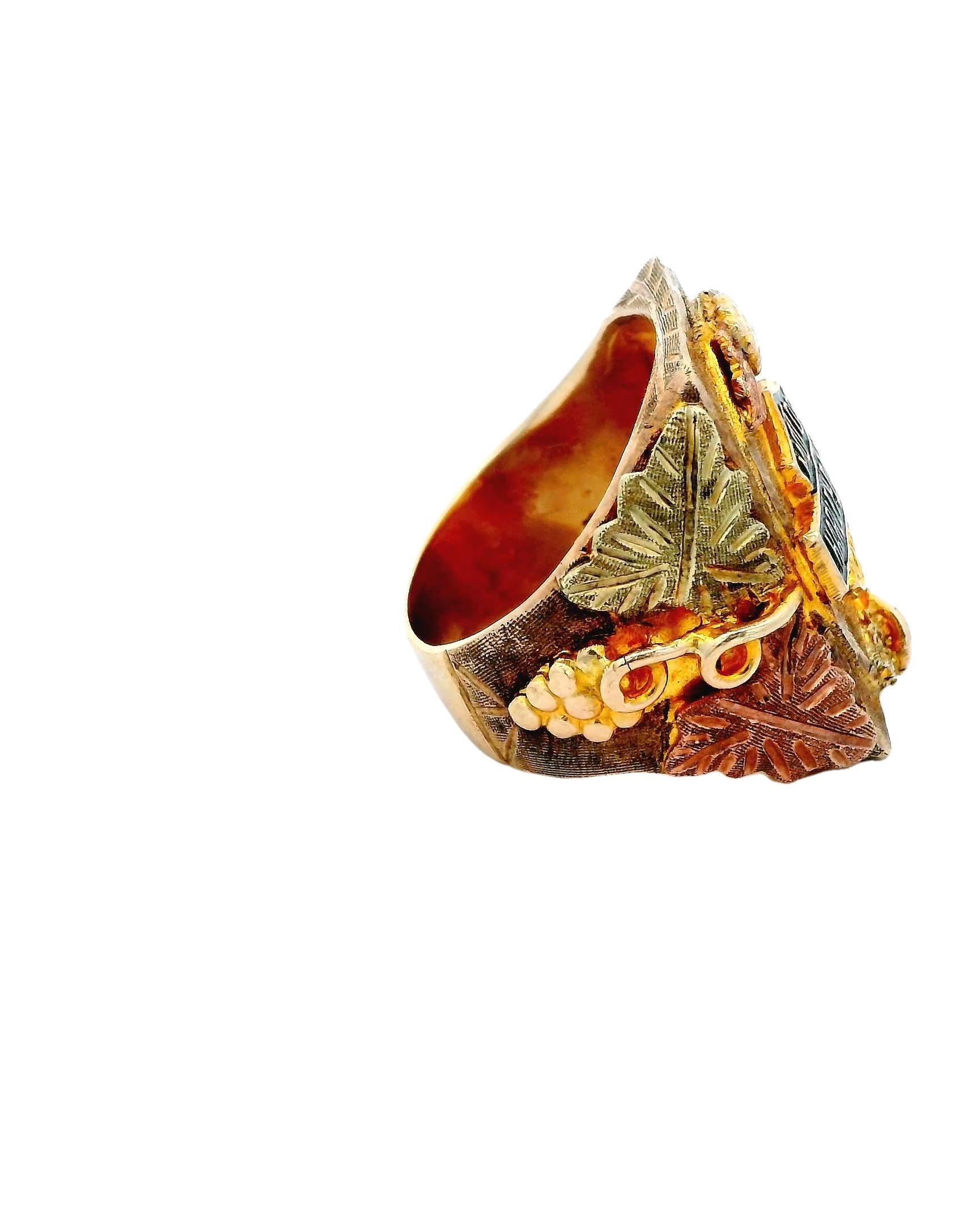 Harley Davidson Bague multicolore 10 carats Unisexe en vente