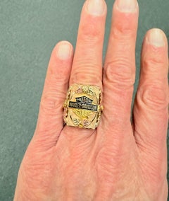 Harley Davidson Black Hills 10k Tri Color Gold Ring