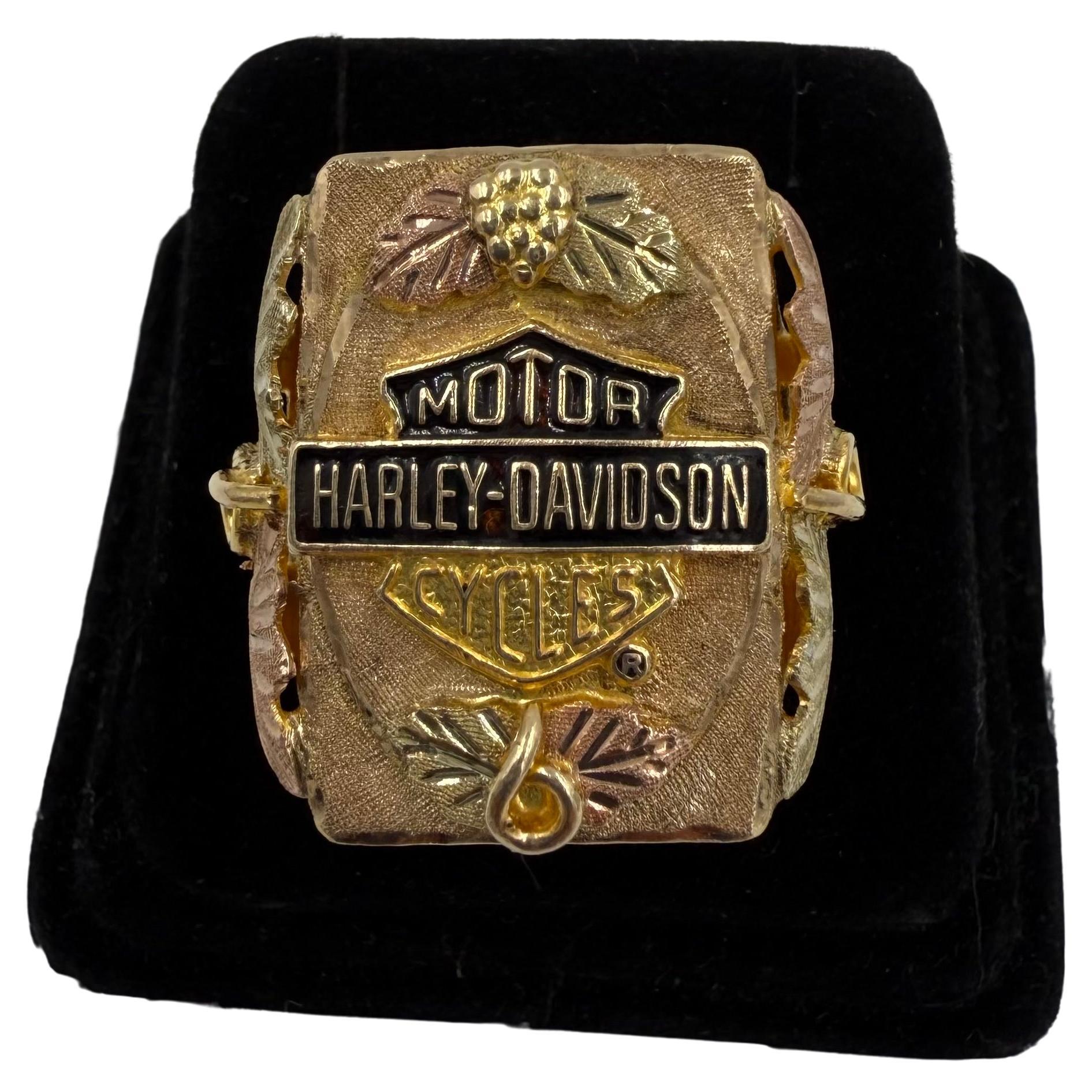 Harley Davidson Black Hills 10k Tri Color Gold Ring