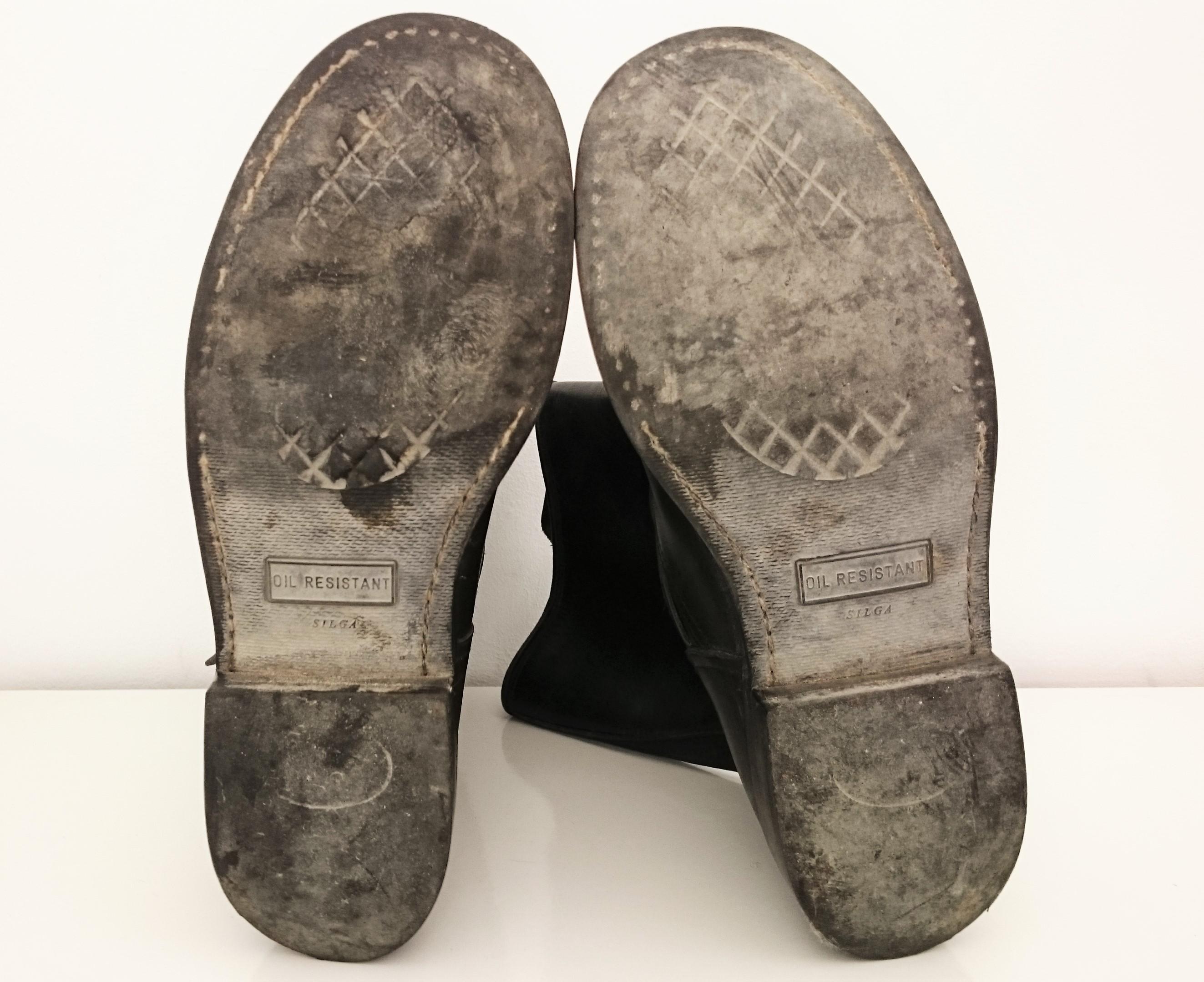 HARLEY DAVIDSON Black Leather Boots. Size 8 (UK) 3