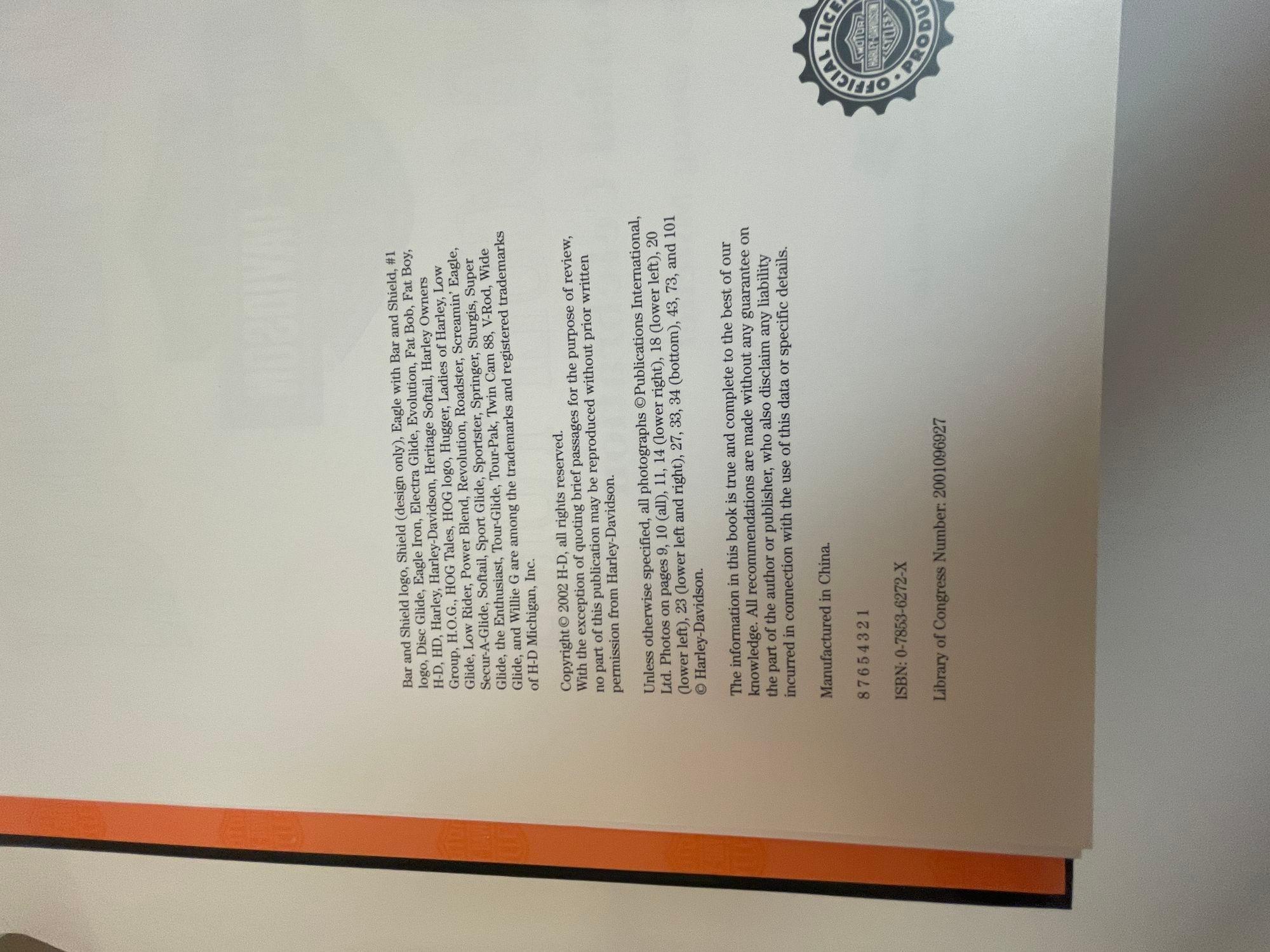 Papier Livre à couverture rigide Harley-Davidson en vente