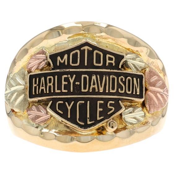 Anillo para hombre Harley Davidson Stamper Black Hills Gold - Oro amarillo 10k en venta