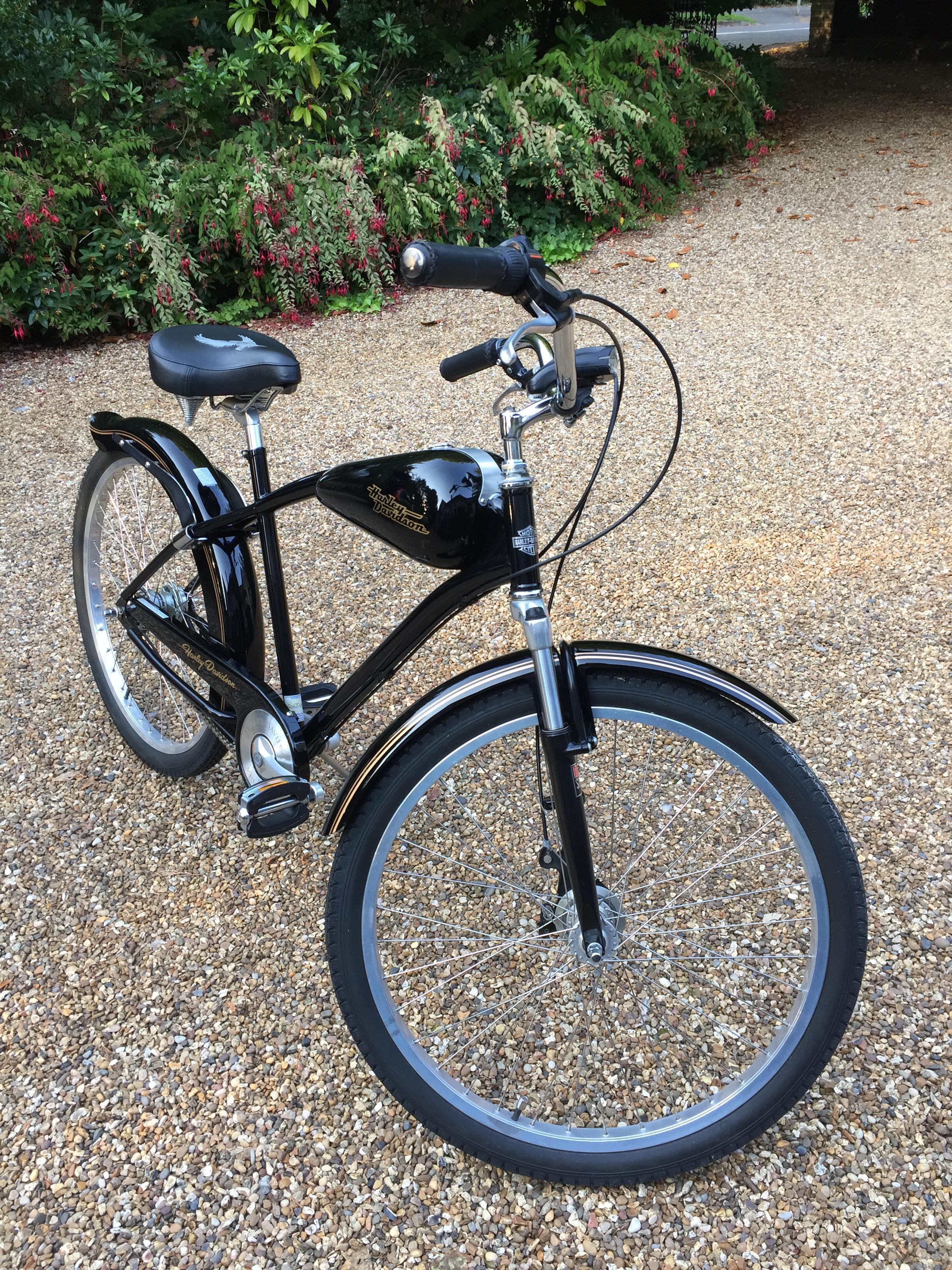 20th Century Harley Davidson Velo Glide Bicycle in Black For Sale