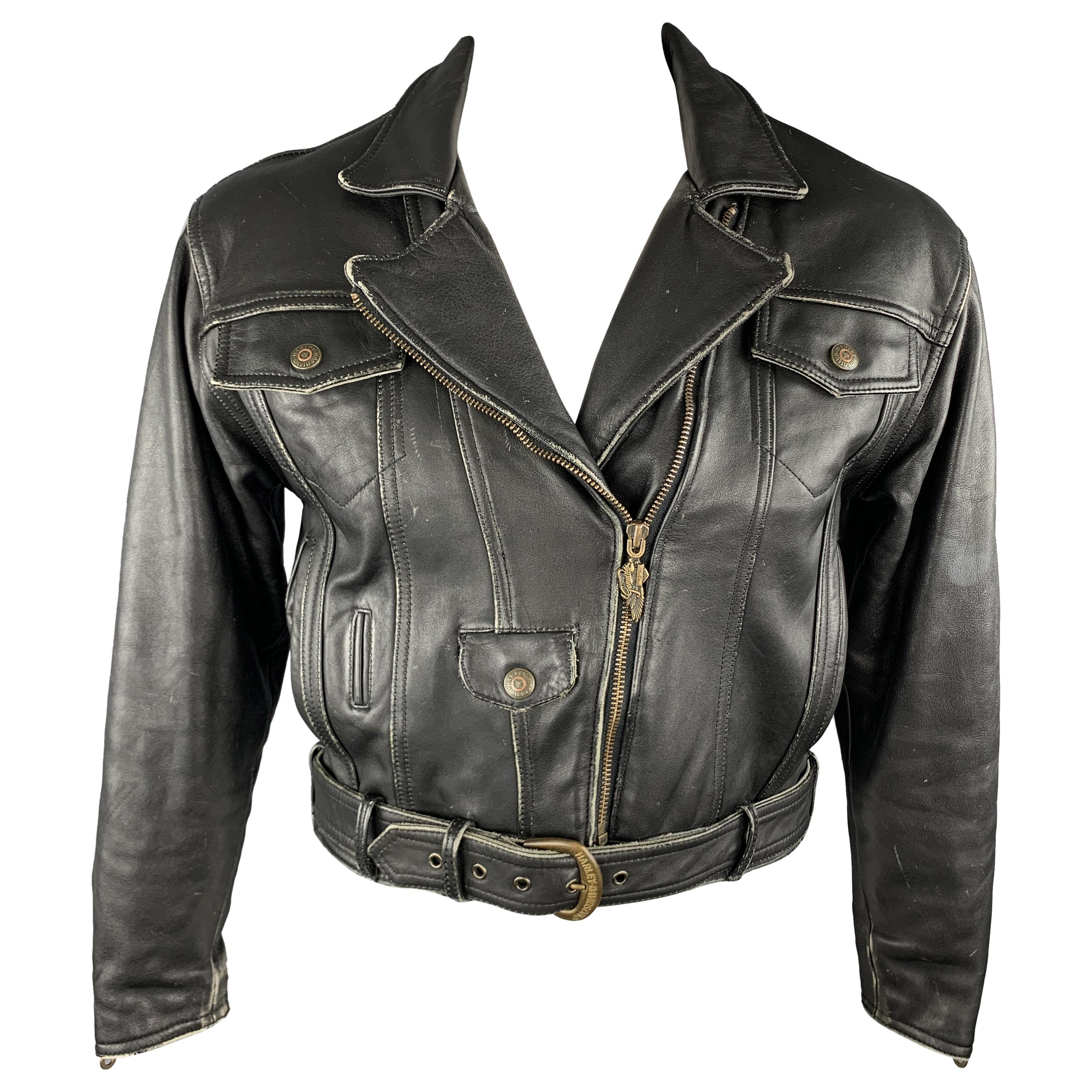Harley Style Distress Leather Motorcycle Vest Multi Pockets Waistcoat