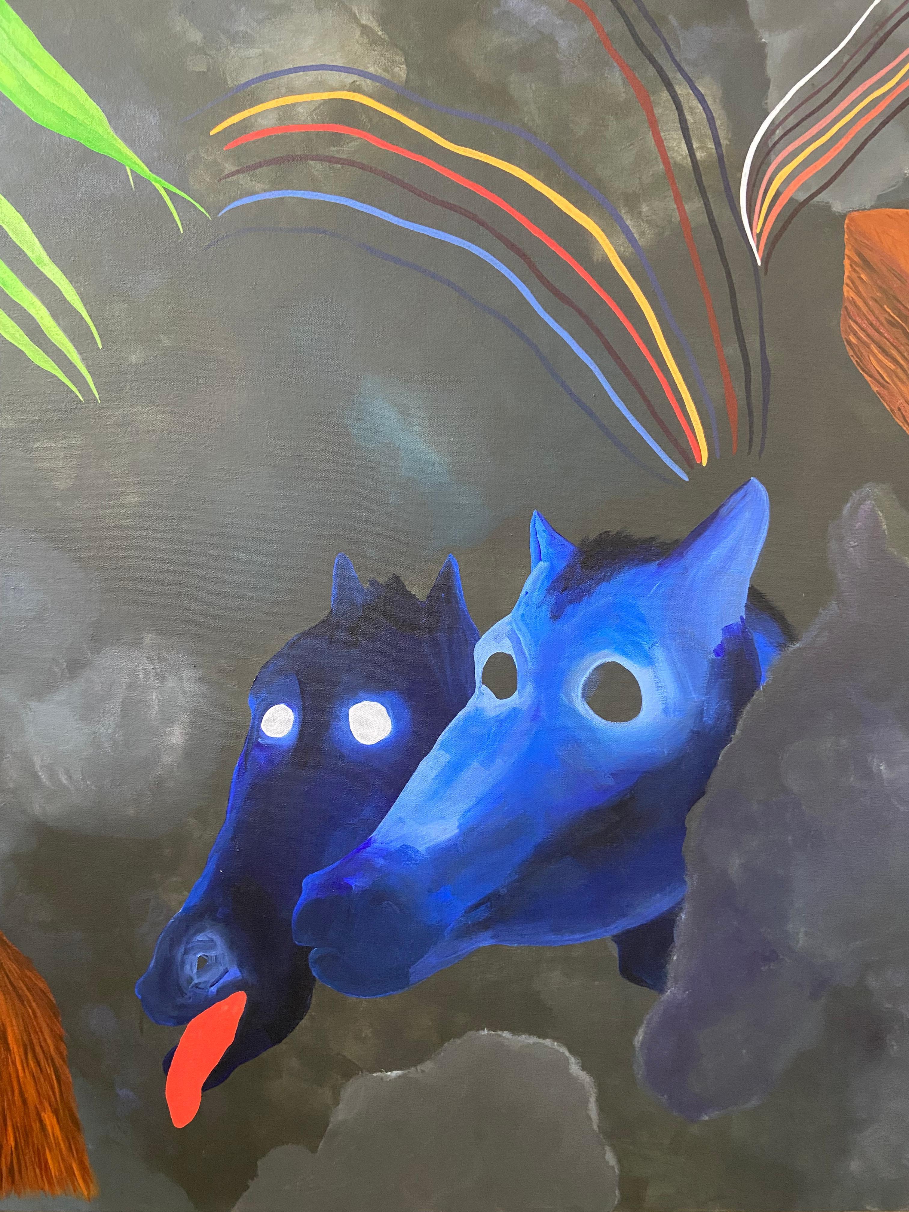 Harley Lafarrah Eaves
Puntos Temáticos de la Trama de El Mago de Oz Desde los Recuerdos de la Infancia, 2018
Acrílico y gouache sobre lienzo
46 x 62 pulgadas  (116.8 x 157.5 cm)