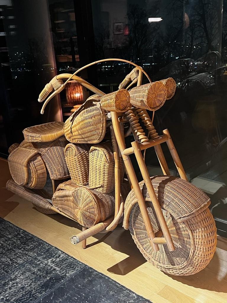 American Harley Tom Dixon for Habitat wicker showcases, life-size 1980 For Sale