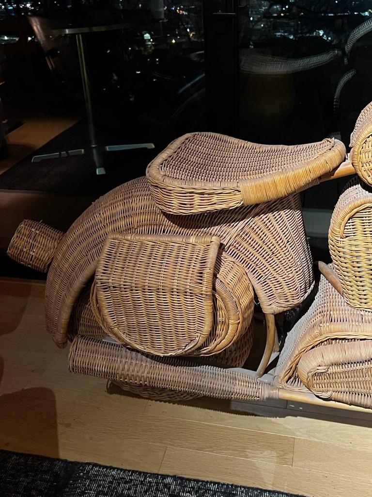 Bamboo Harley Tom Dixon for Habitat wicker showcases, life-size 1980 For Sale