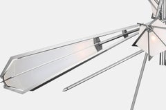 Harlow Large Chandelier in Satin Nickel & Alabaster White Glass