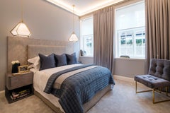 Harlow Large Pendant in Satin Brass & Alabaster White Glass