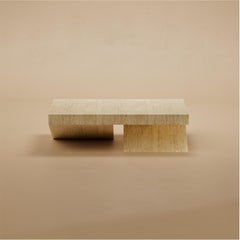 Harlow Travertine Stone Coffee Table by Lusano