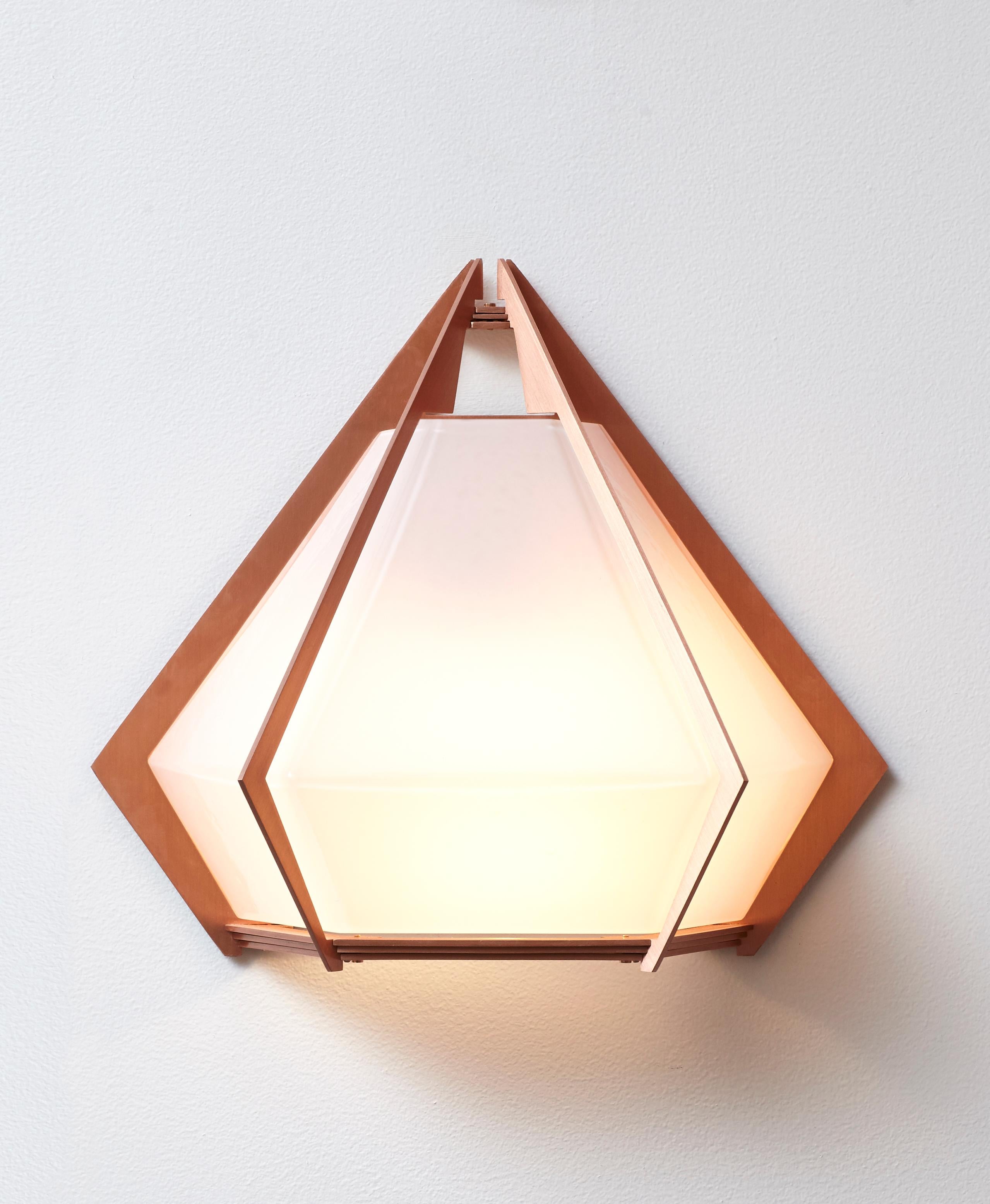 Canadian Harlow Wall Sconce in Copper and Alabaster by Gabriel Scott
