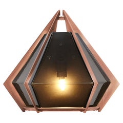 Harlow Wall Sconce in Satin Copper & Smoked Gray Glass