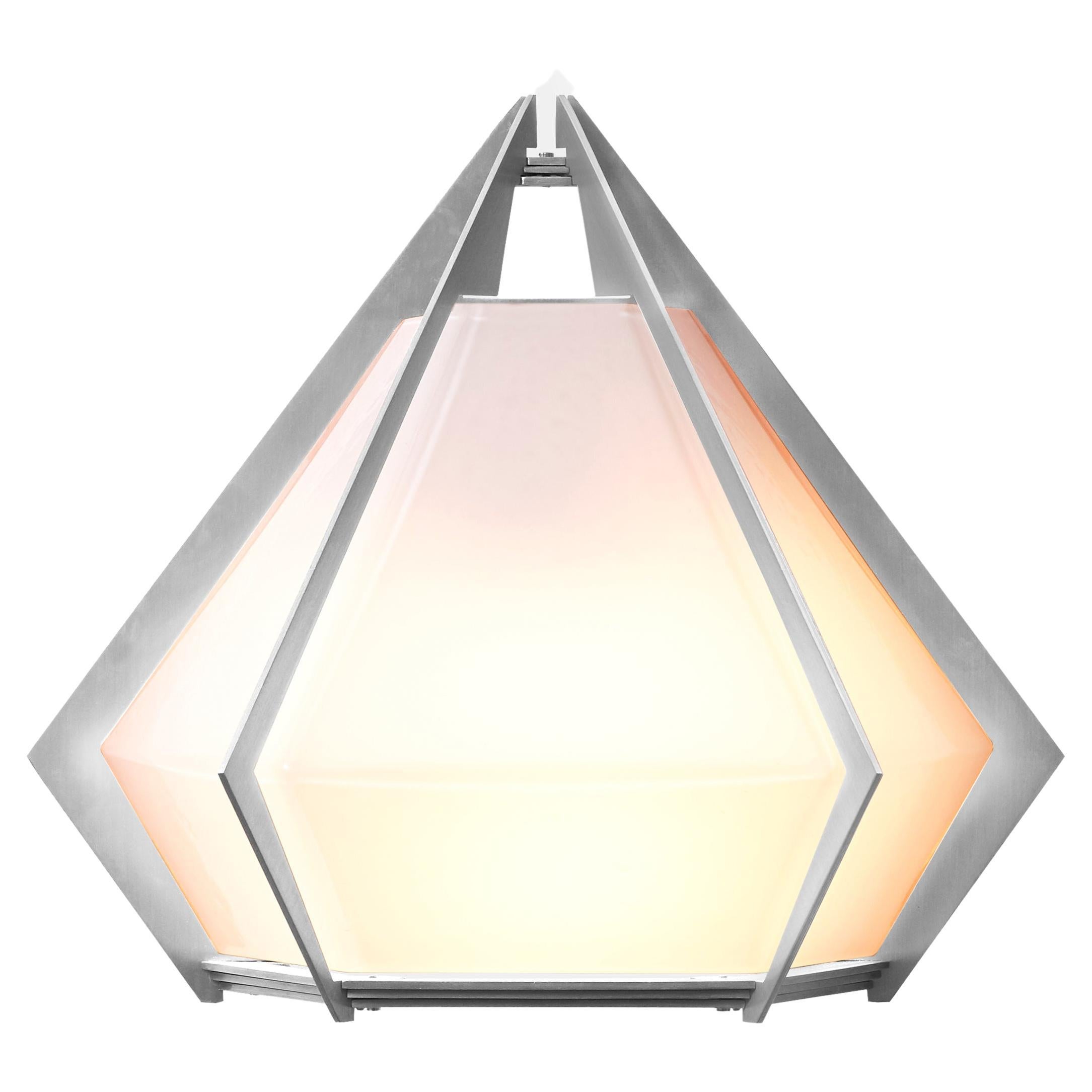 Harlow Wall Sconce in Satin Nickel & Alabaster White Glass For Sale