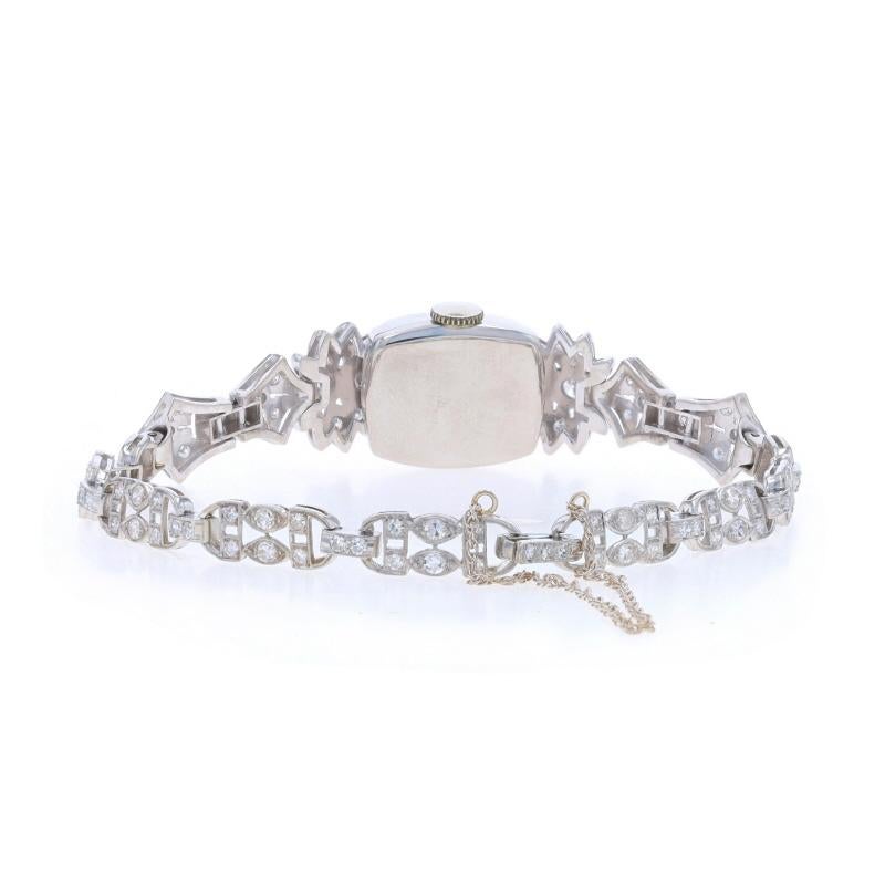 Harman Diamant Art Deco Damenarmbanduhr - Platin Mechanische runde 2,06ctw 2