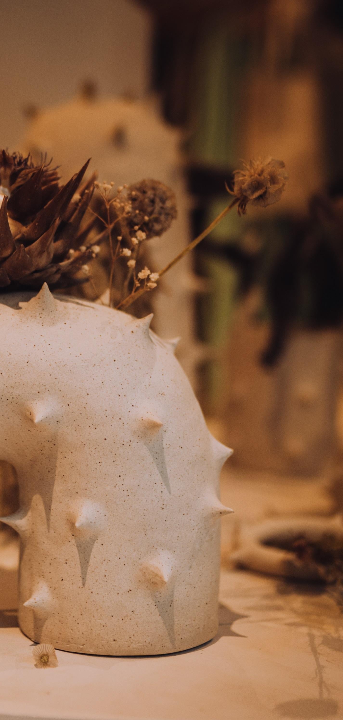 Post-Modern Harmfull Ceramics Flower Holder by Alina Rotzinger For Sale