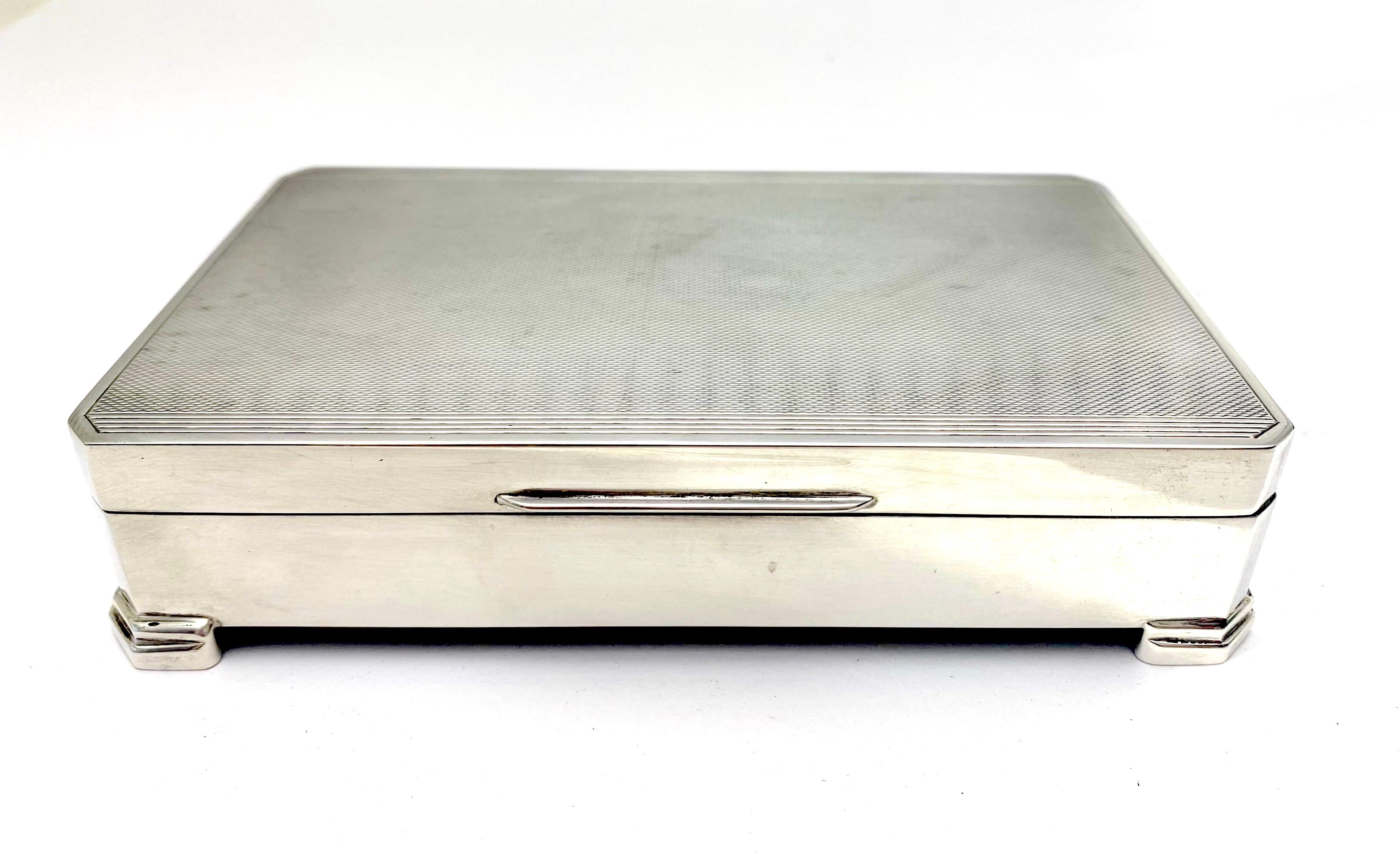 Mid-20th Century Harmon Brothers Sterling Cigarette Box