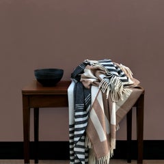 Harmon Geometric Grey Recycled Wool Throw