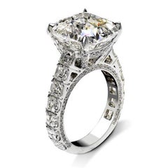Harmony 9 Carat Rectangular Cut J Color VS Clarity Diamond Engagement Ring