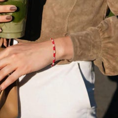 Harmony Bangle Bracelet en or jaune 14K (ou 18k sur demande) avec diamants