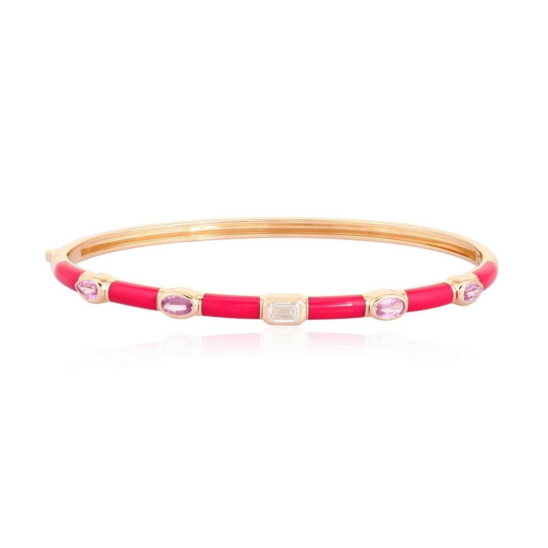 Bracelet Harmony en or jaune 14K avec diamants Neuf - En vente à Los Angeles, CA
