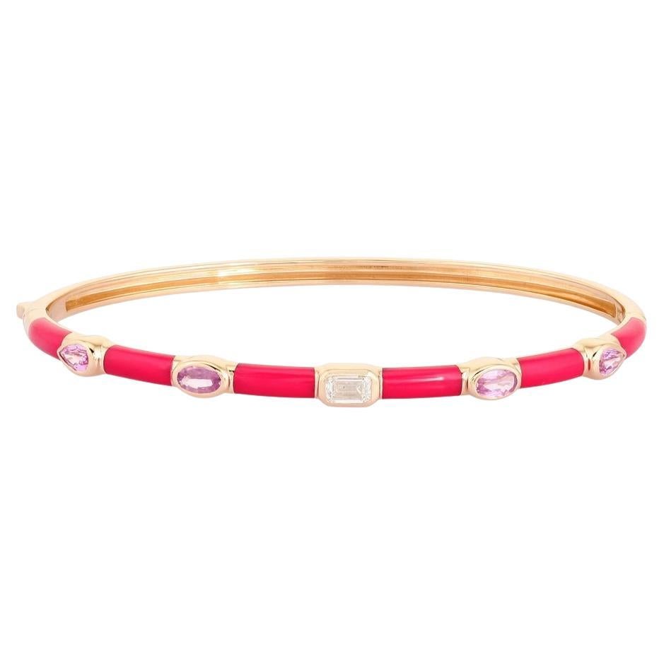 Harmony Bangle 14K Yellow Gold Diamond Bracelet