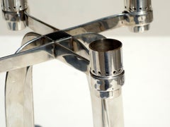 „“Harmony“ von Lino Sabattini, postmoderner versilberter Kerzenhalter, 1980er Jahre