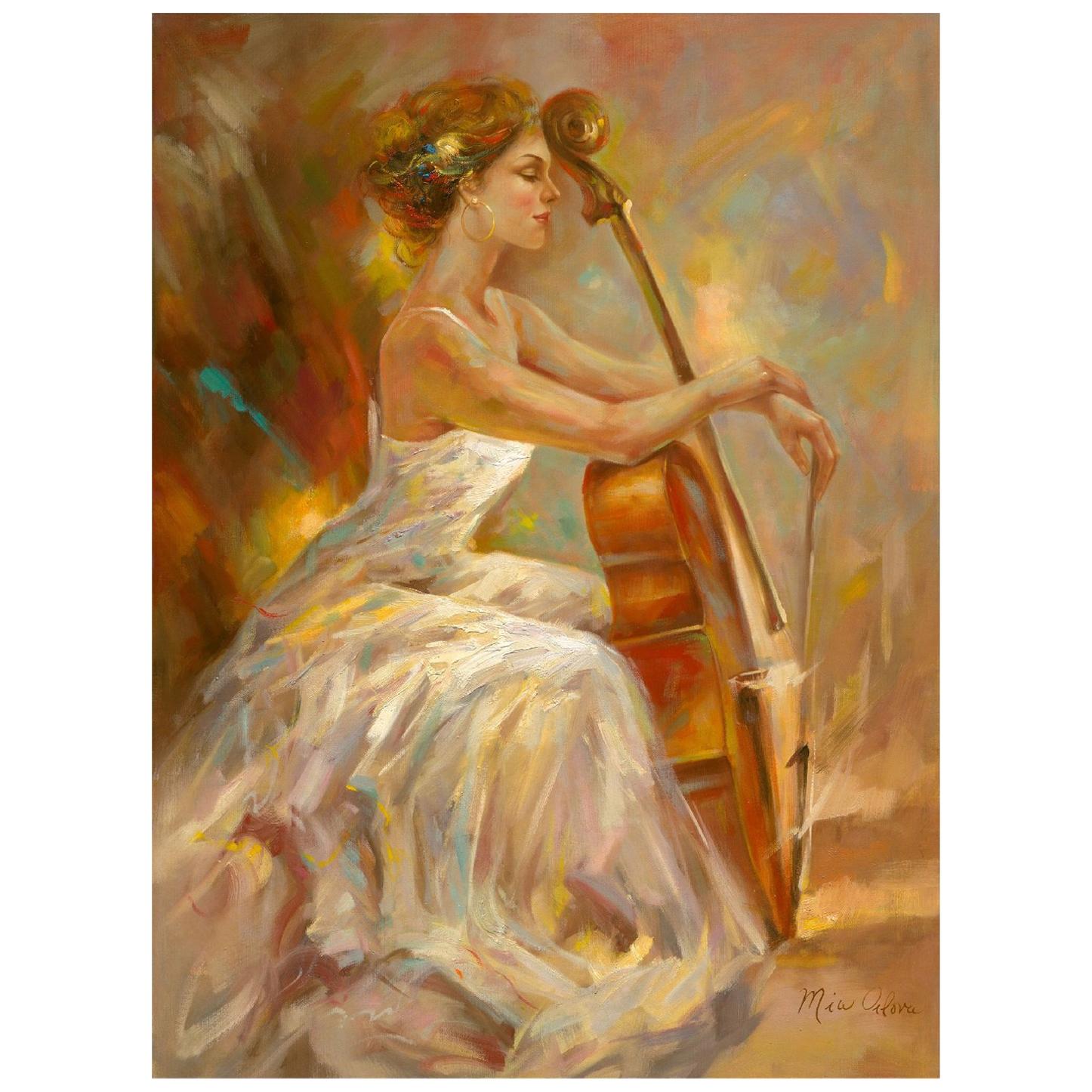 American Harmony by Mia Orlova, Modern Oil Painting, After Anna Razumovskaya For Sale