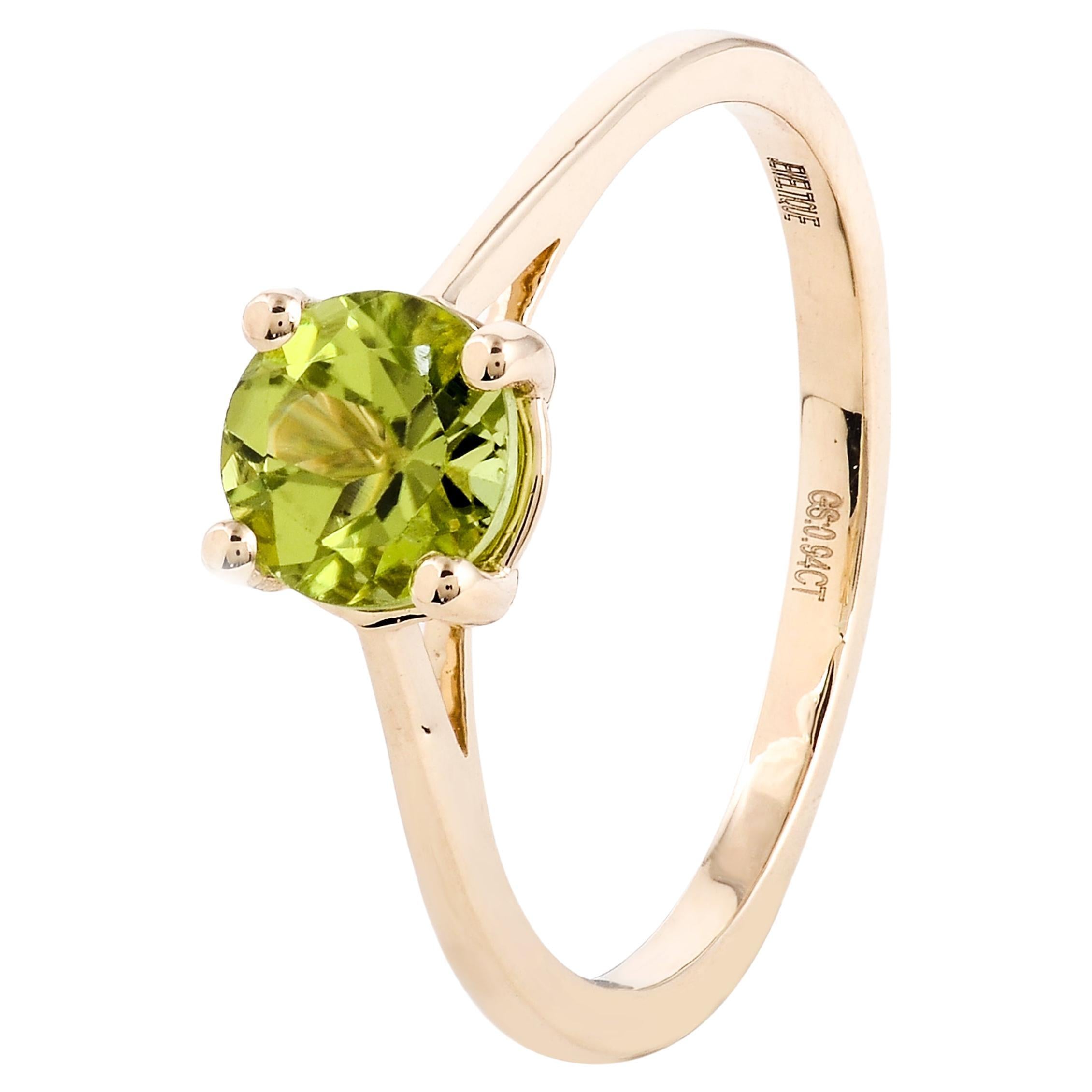 Elegant 14K Peridot Cocktail Ring, Size 7 - Stunning Statement Jewelry Piece For Sale