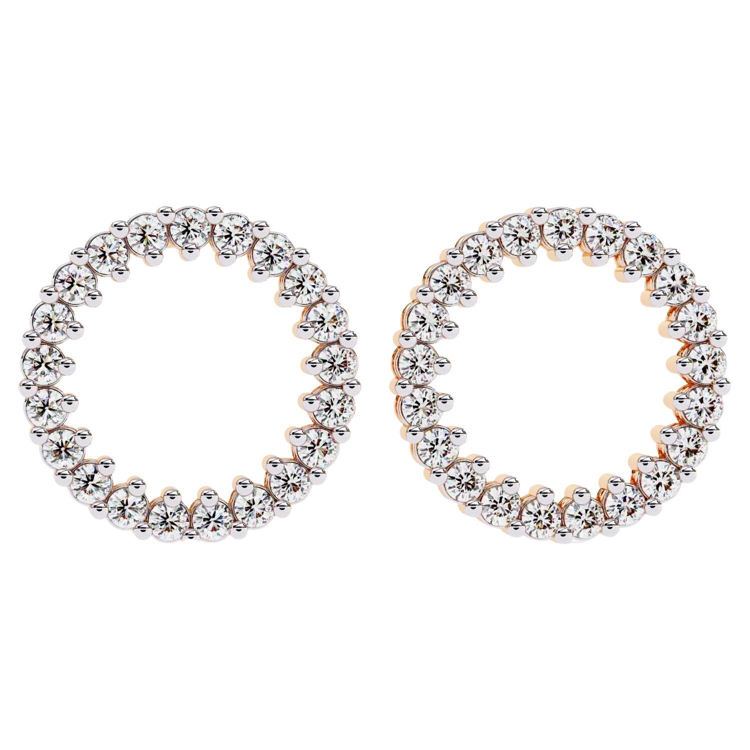 Harmony Natural Diamond Earrings In 14KT Yellow Gold