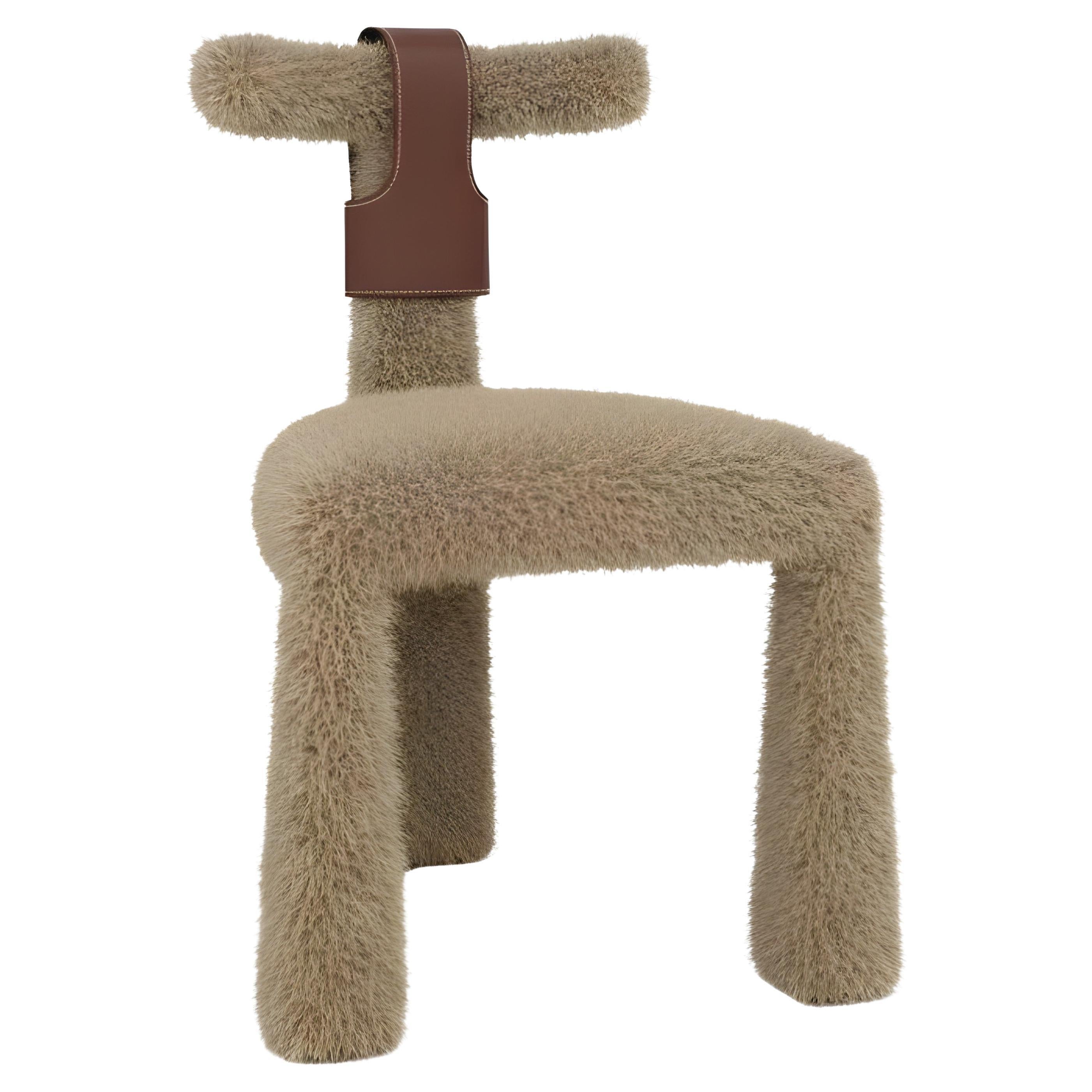 Harness Dining Chair - Faux Mongolian Edition von Mondo Design Studio (Moderne) im Angebot