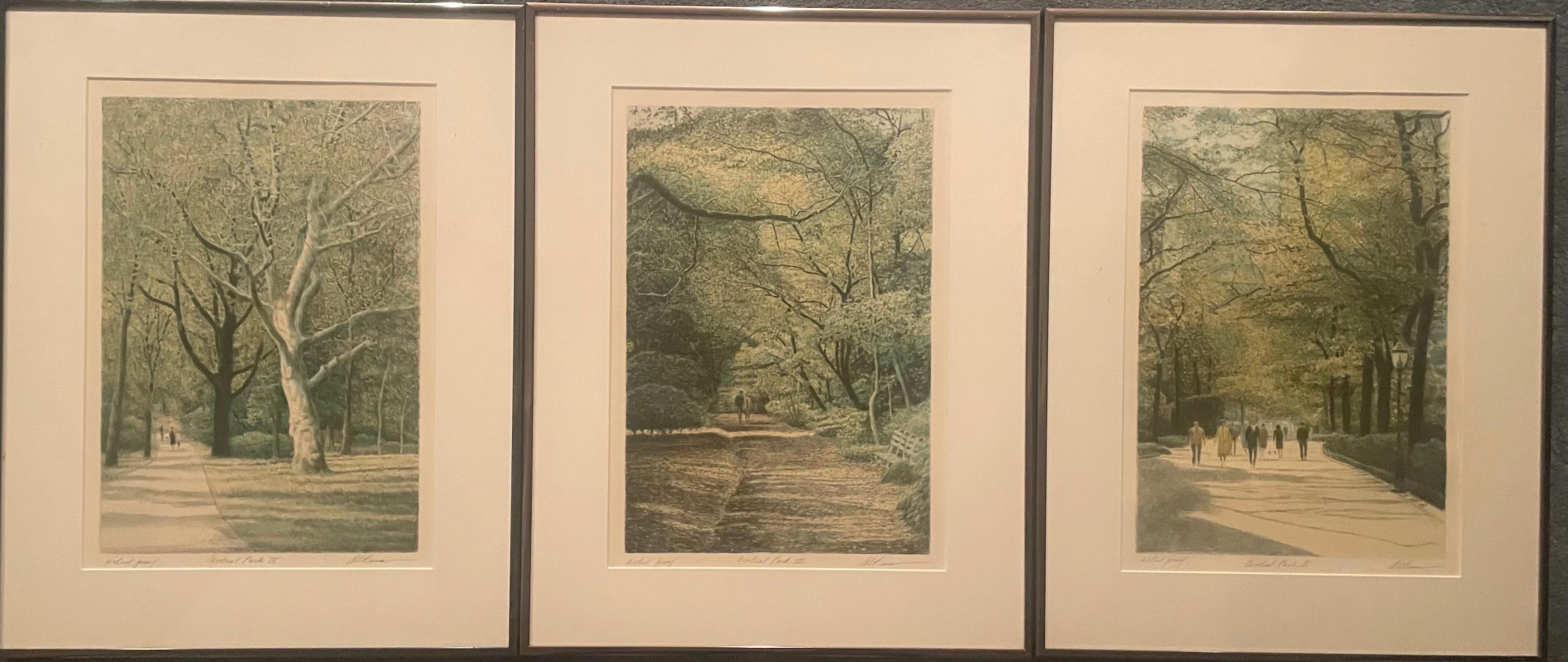 "Central Park ii, iii, iv" - Print by Harold Altman