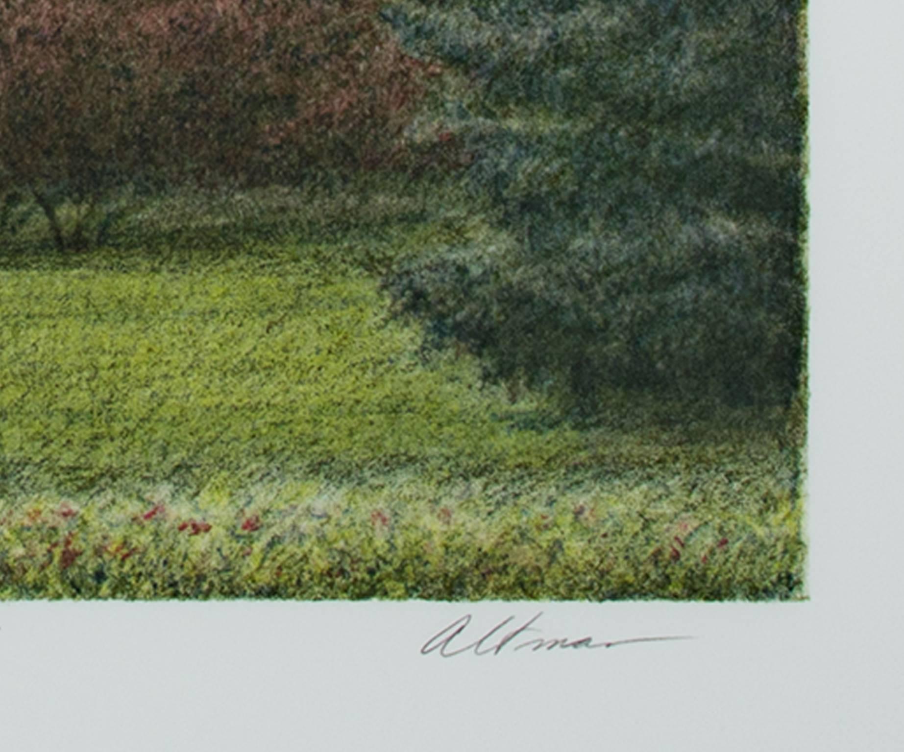 Zwei farbige Lithografien von Harold Altman „Family (suite of 2)“, verkauft als Paar im Angebot 1
