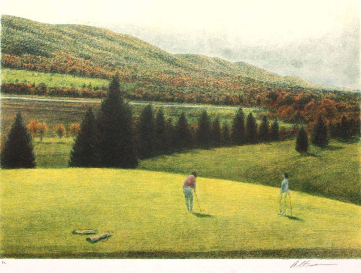 Harold Altman Print - Golf I-Limited Edition Etching, Signed by Artist