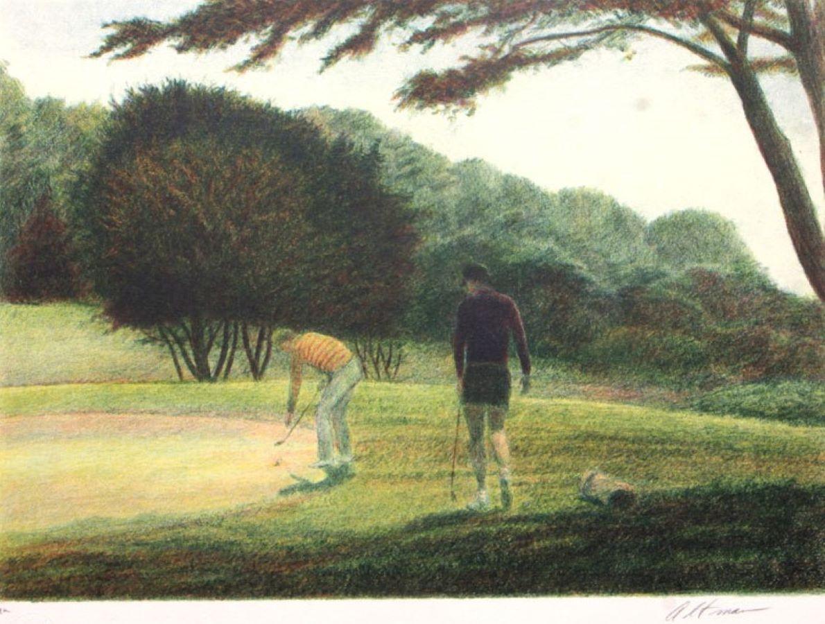 Harold Altman Print - Golf II-Limited Edition Etching, Signed by Artist