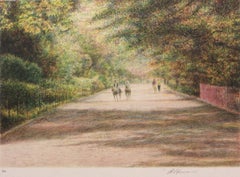 Vintage Horse Path-Limited Edition Etching, EA, Signed by Artist