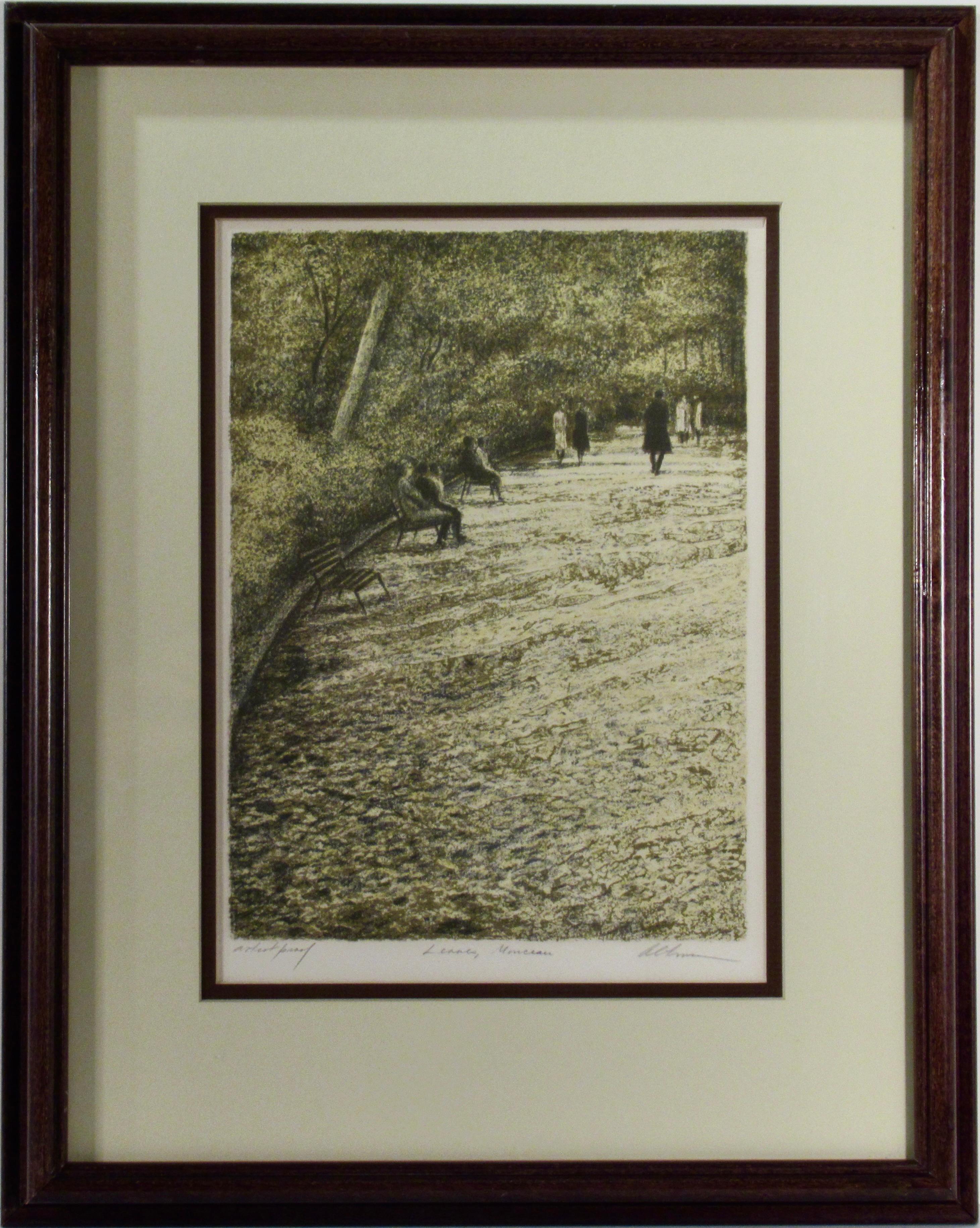 Harold Altman Landscape Print - Leaves, Monceau