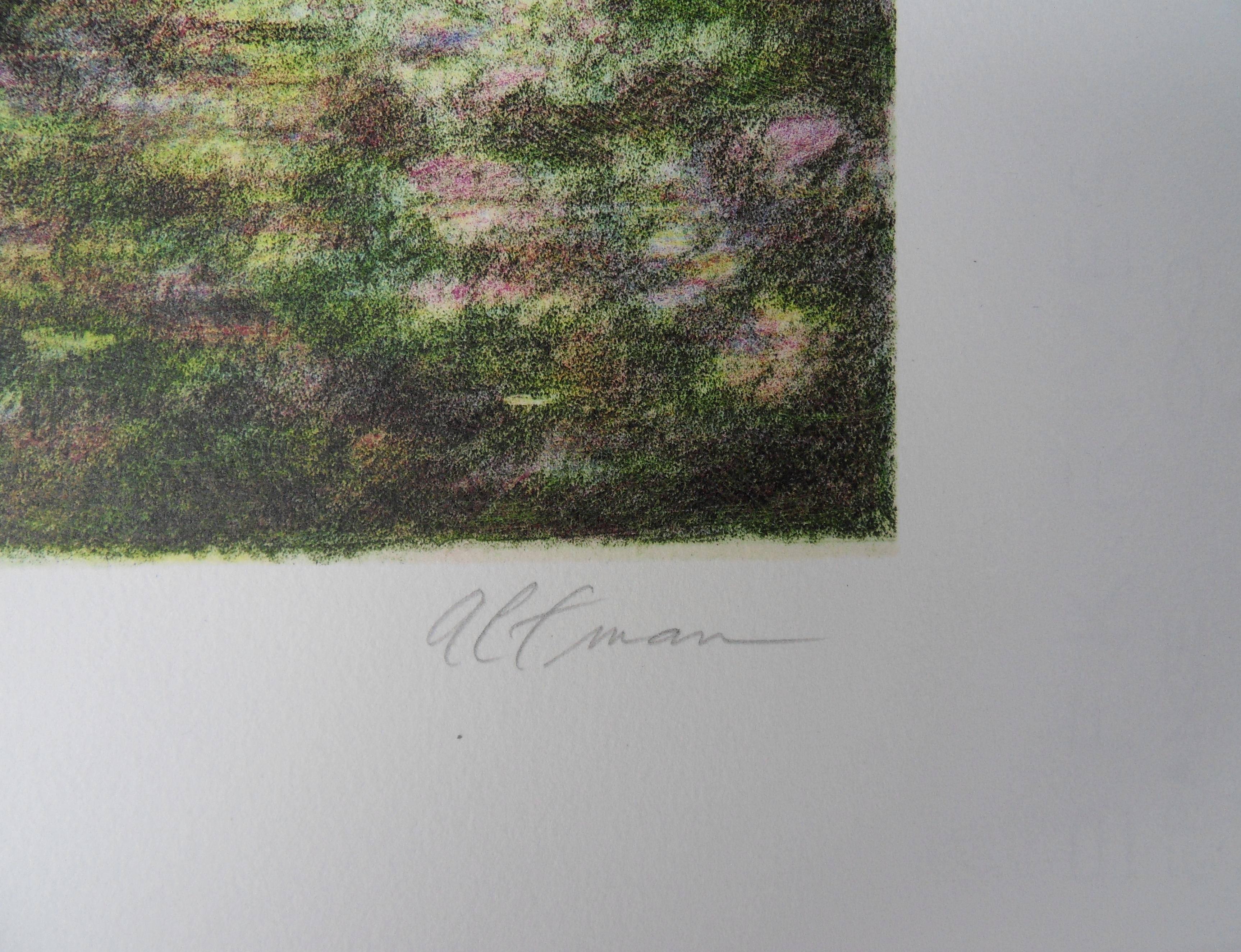 New York City: Primavera a Central Park - Litografia originale firmata a mano - Print di Harold Altman